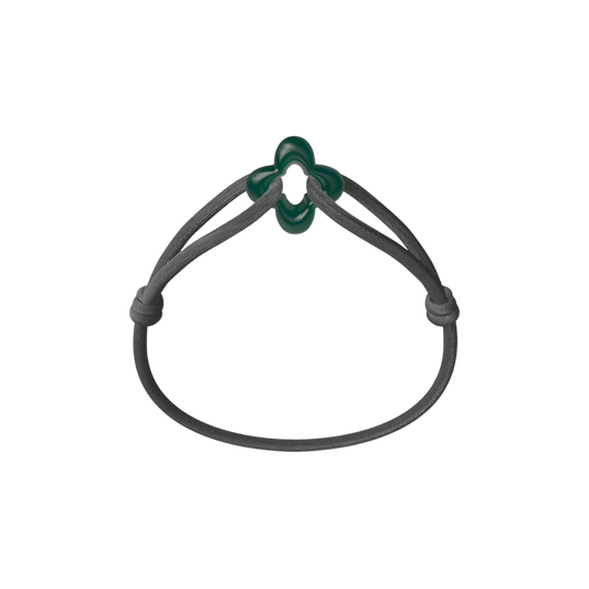 Green Clover Cord Bracelet
