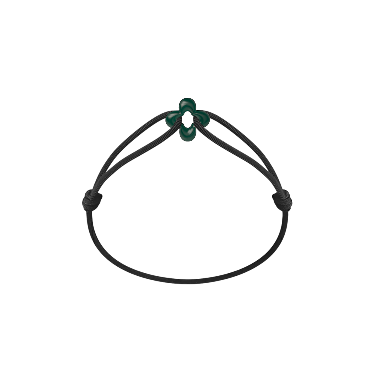 Mini Green Clover Cord Bracelet