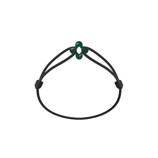 Mini Green Clover Cord Bracelet