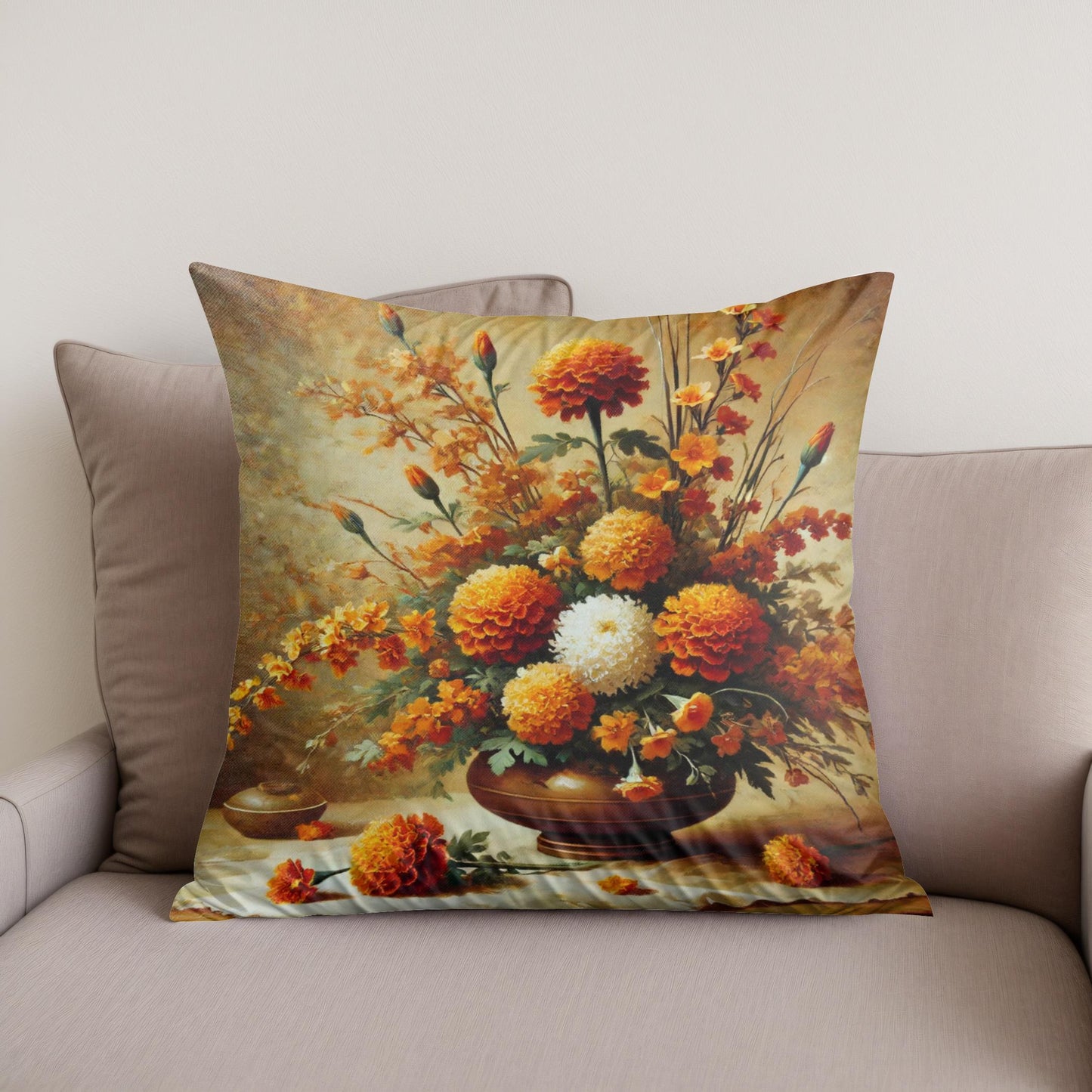 Timeless Ikebana Cotton Cushion