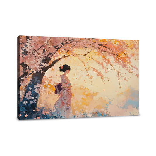 Sakura Sunset Stroll Canvas