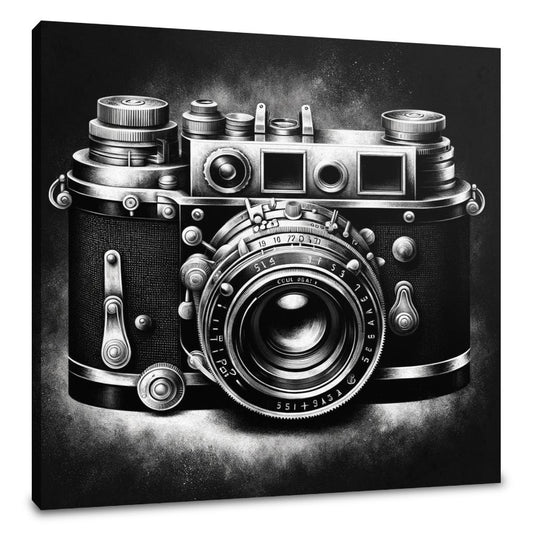 Golden Era: Vintage Camera Canvas