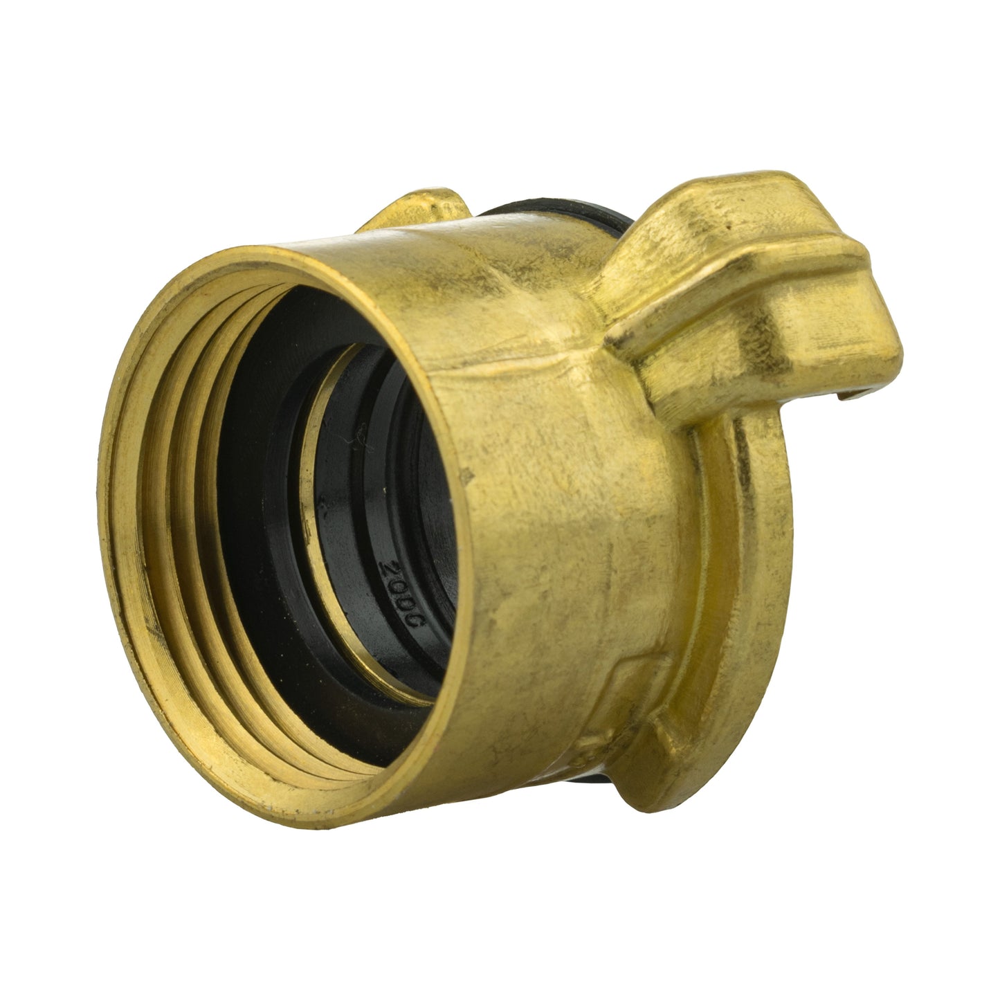 Wall Flange Kit 32mm MDPE + Brass Bib Tap with Geka Claw Outlet