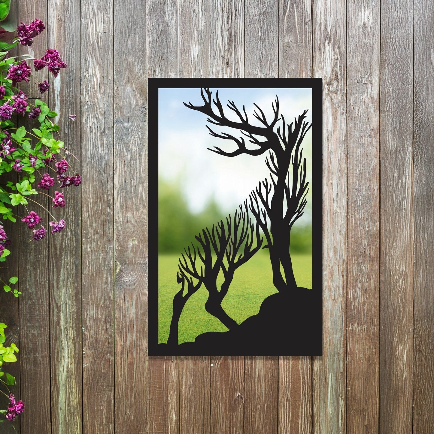 Roaring Stag, SunCatcher Garden Mirror Highland Stag Design