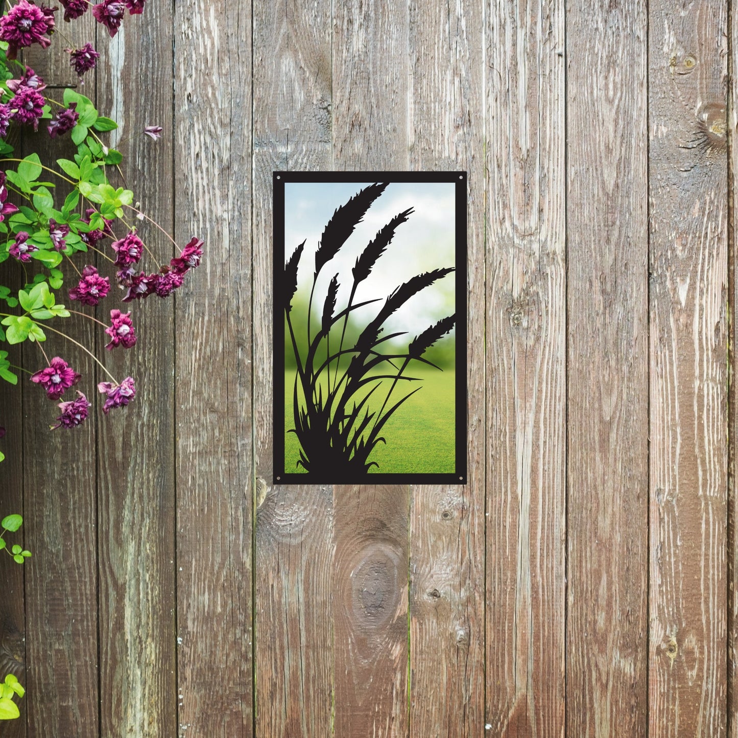 Grasses in the Wind, SunCatcher Garden Mirror Rectangular Design