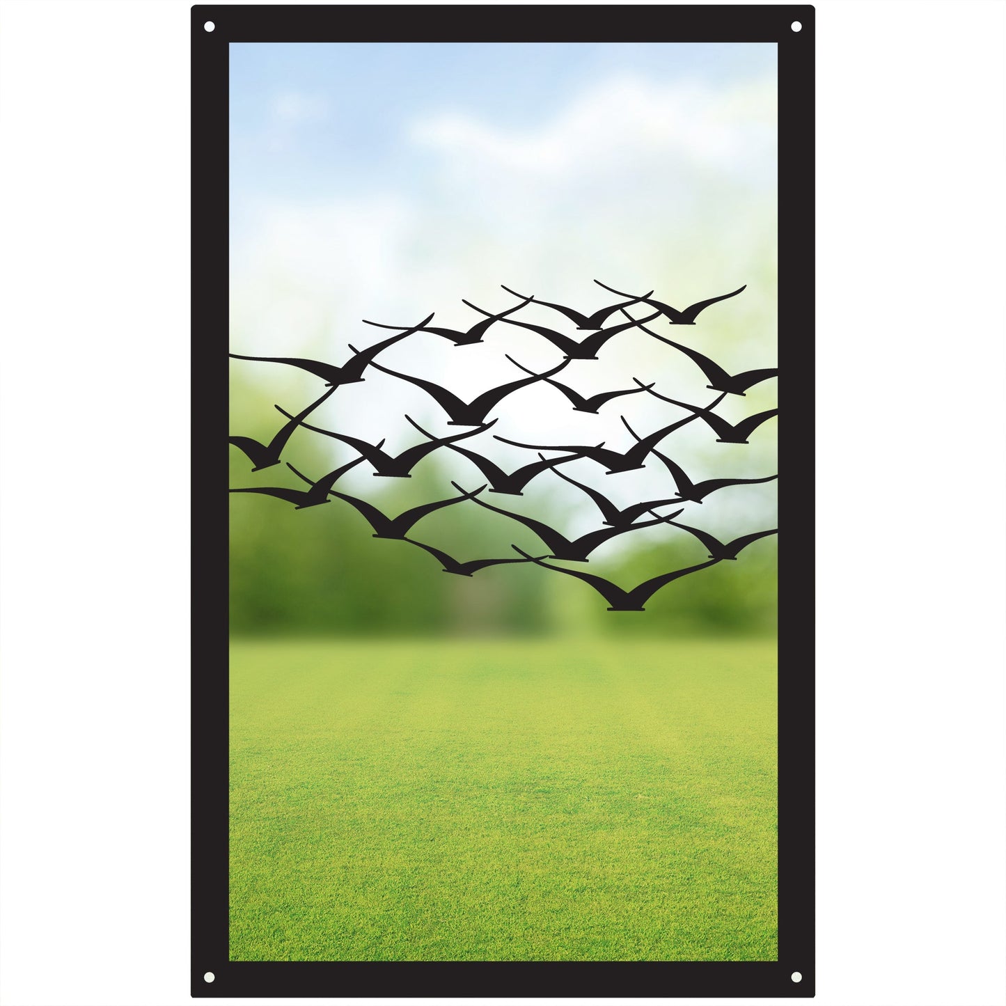 Flock of Birds, SunCatcher Garden Mirror Rectangular Design