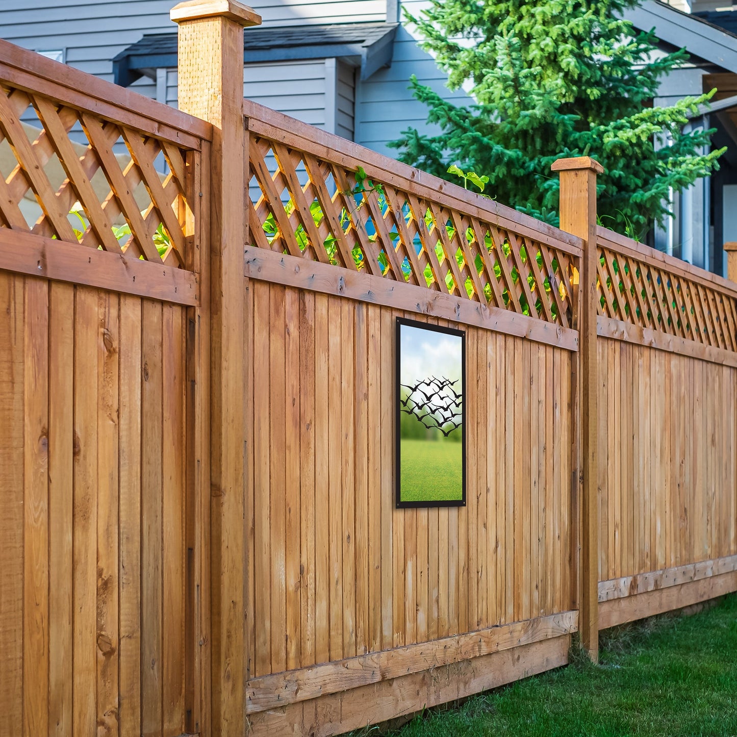 Flock of Birds, SunCatcher Garden Mirror Rectangular Design