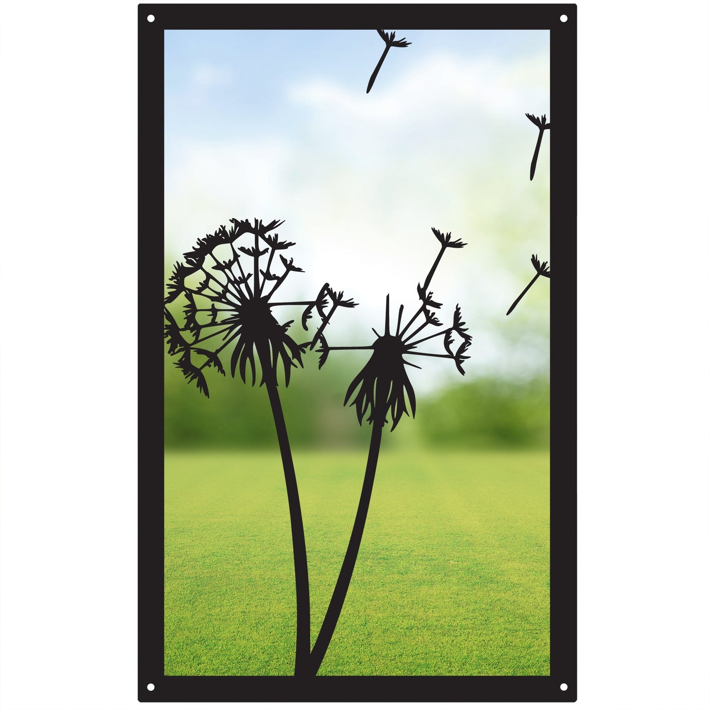 Dandelion in the Wind, SunCatcher Garden Mirror Rectangular Design