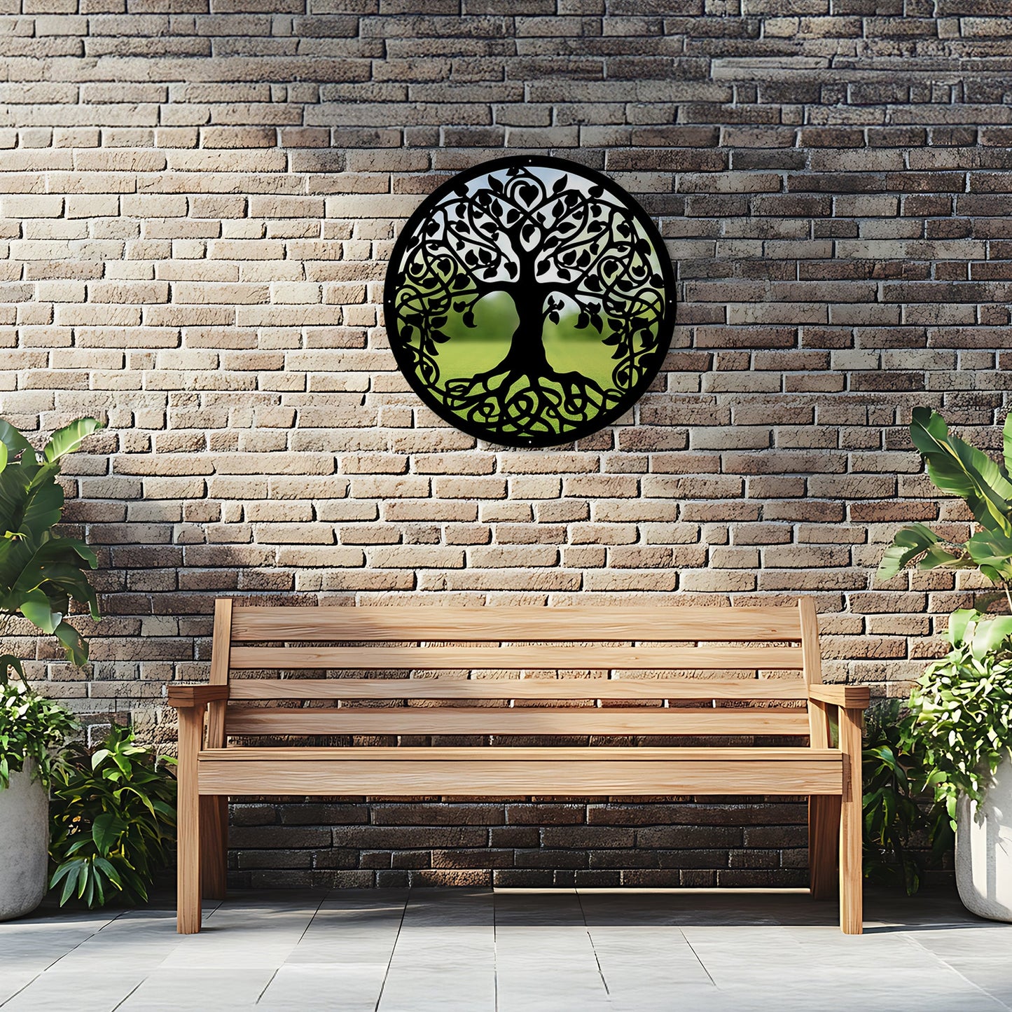 SunCatcher Garden Mirror Round Tree of Life Range of Sizes