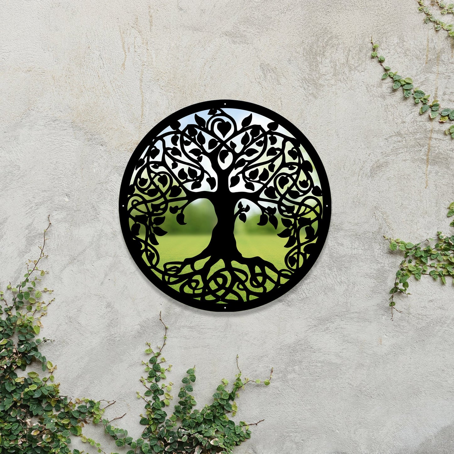 SunCatcher Garden Mirror Round Tree of Life Range of Sizes