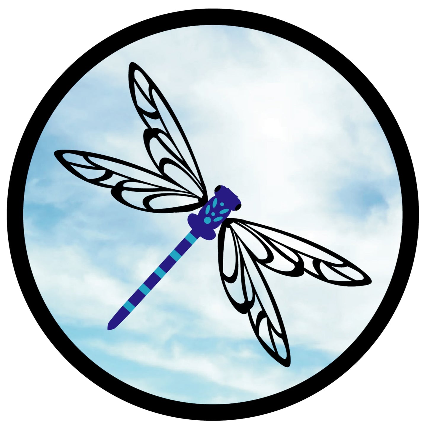 SunCatcher Garden Mirror Round Dragonfly Range of Sizes