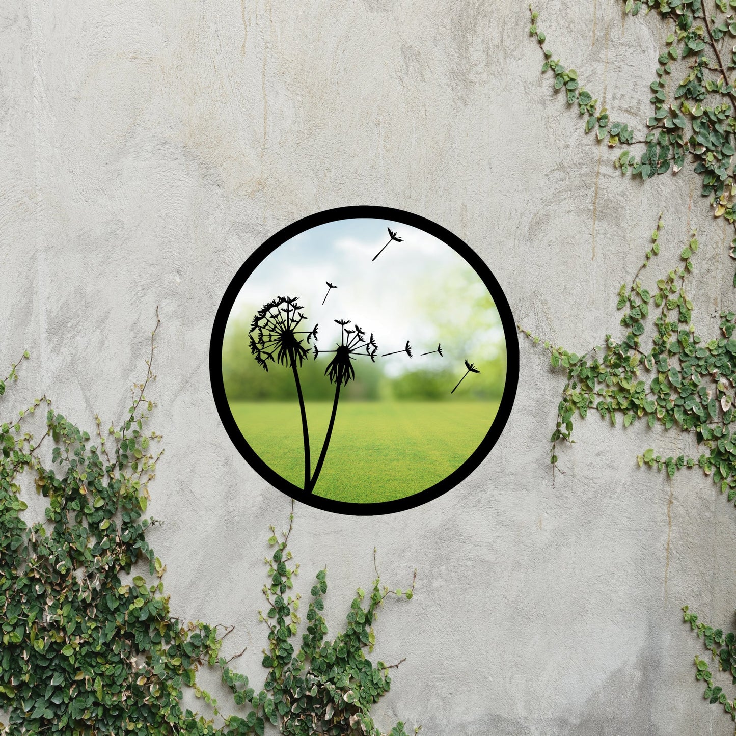SunCatcher Garden Mirror Round Dandelions Range of Sizes