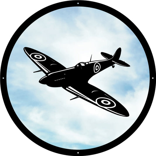 Round SunCatcher Garden Mirror Spitfire