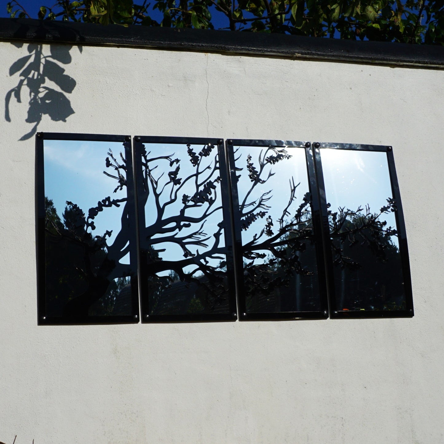 SunCatcher Garden Mirror Set of Four Panels Tree