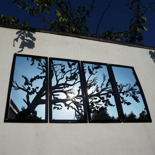 SunCatcher Garden Mirror Set of Four Panels Tree
