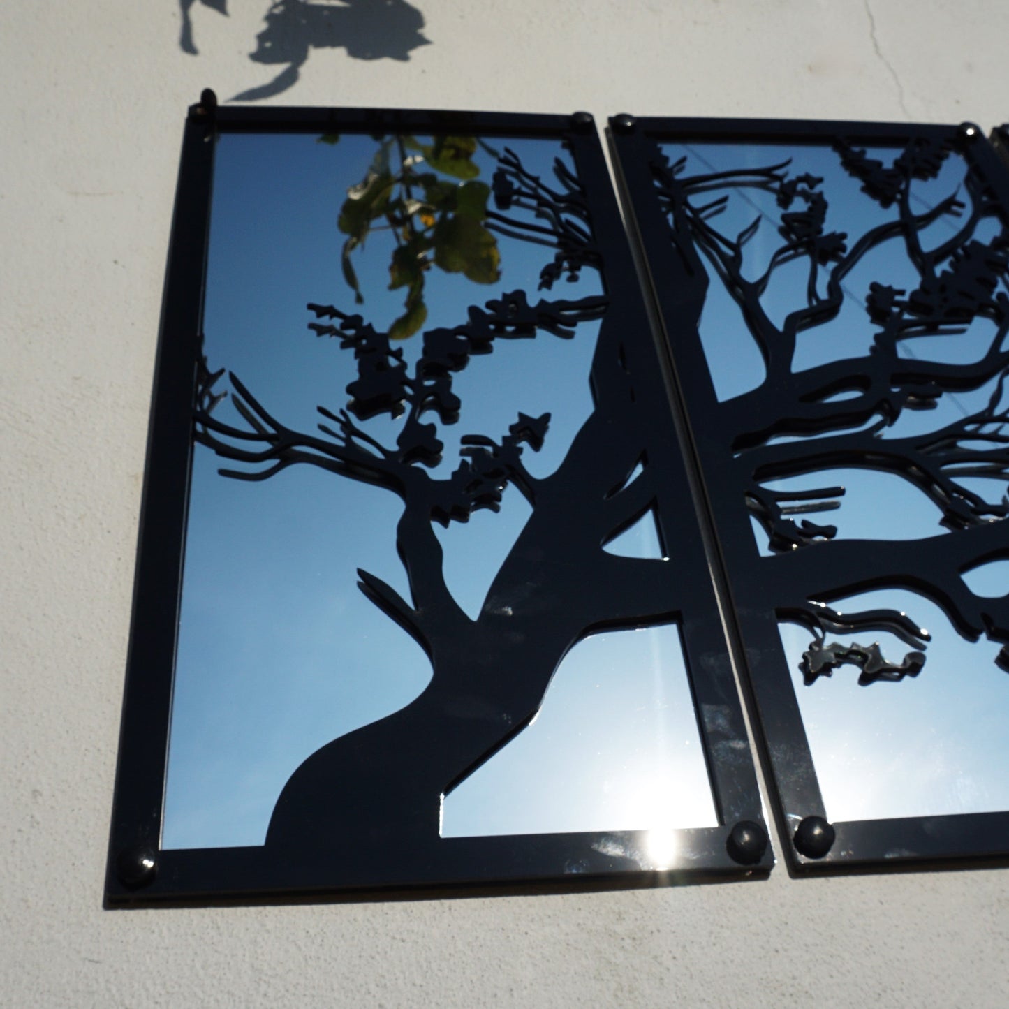 SunCatcher Garden Mirror Set of Four Panels Tree