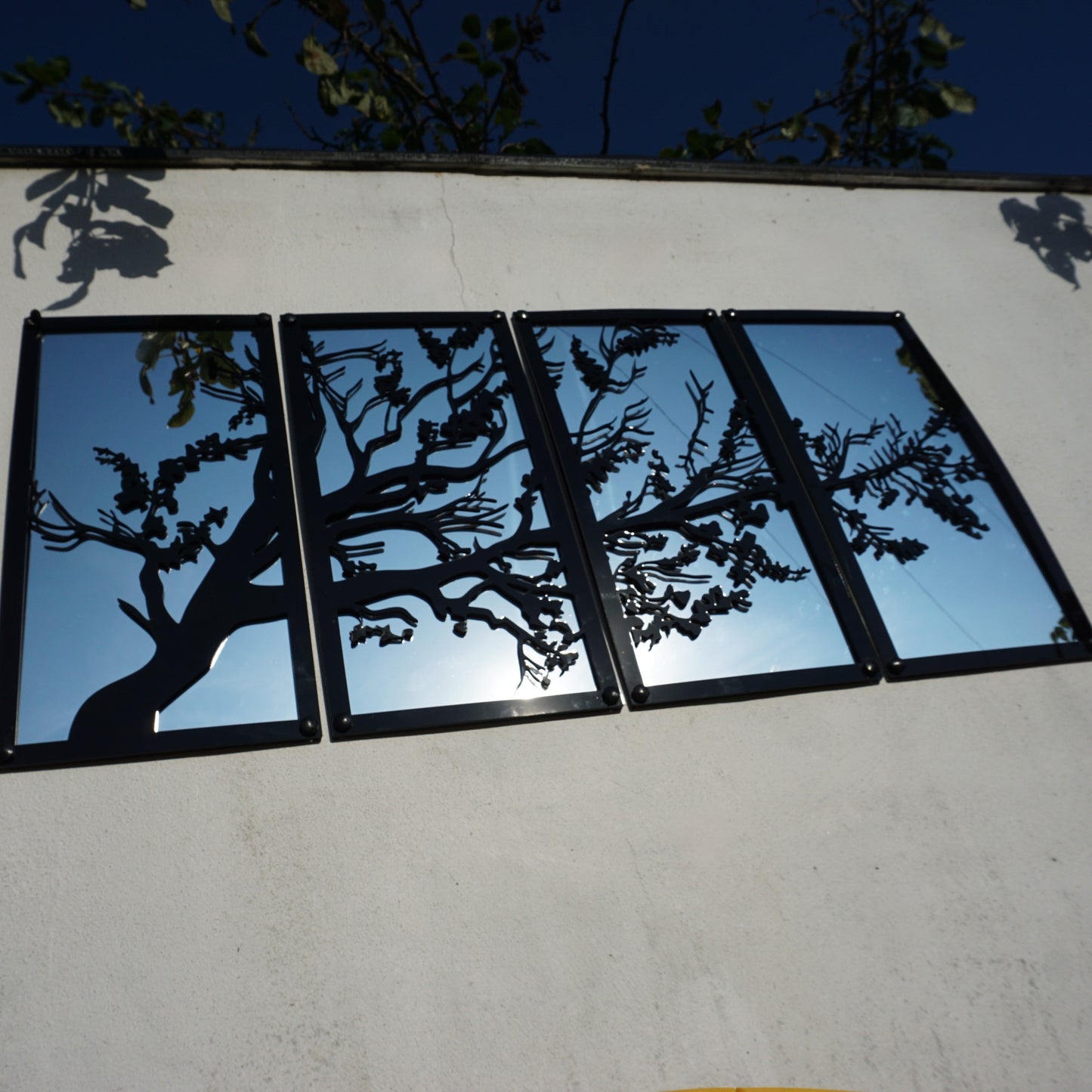 SunCatcher Garden Mirror Set of Four Panels Tree