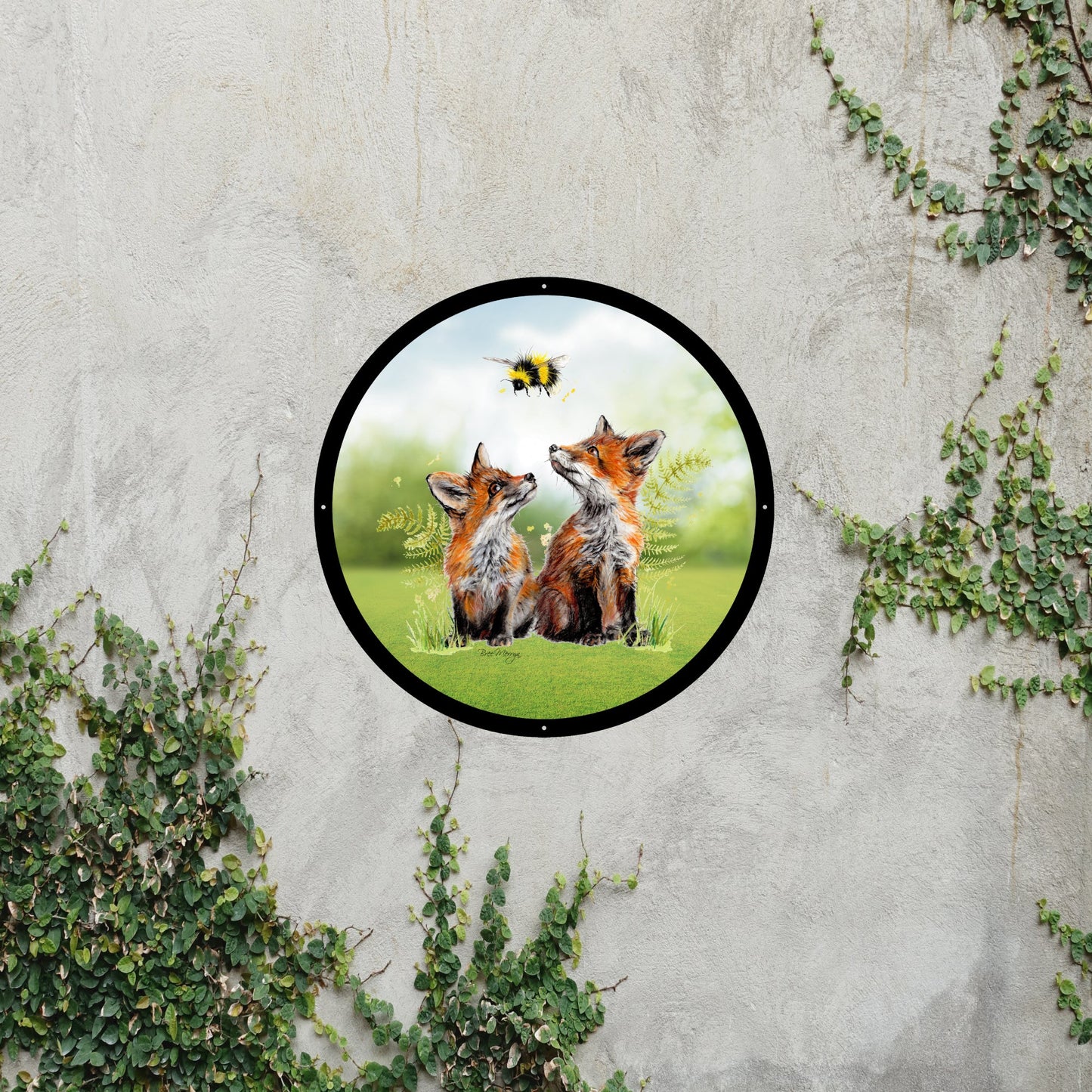 SunCatcher Garden Mirror Blaze, Blare and Bumble Round, Illustrations by Bree Merryn