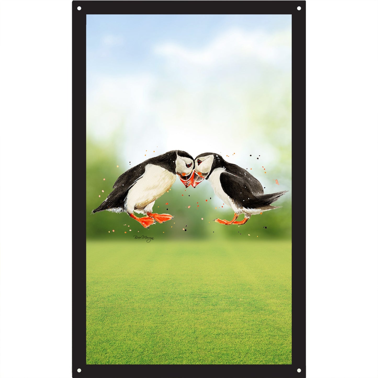 SunCatcher Garden Mirror Puffin Couple by Bree Merryn