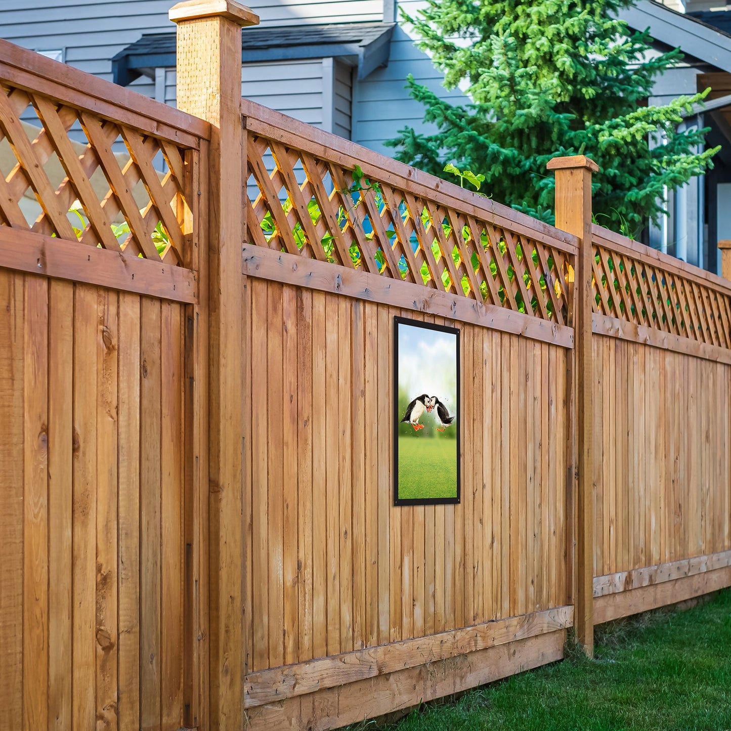 SunCatcher Garden Mirror Puffin Couple by Bree Merryn