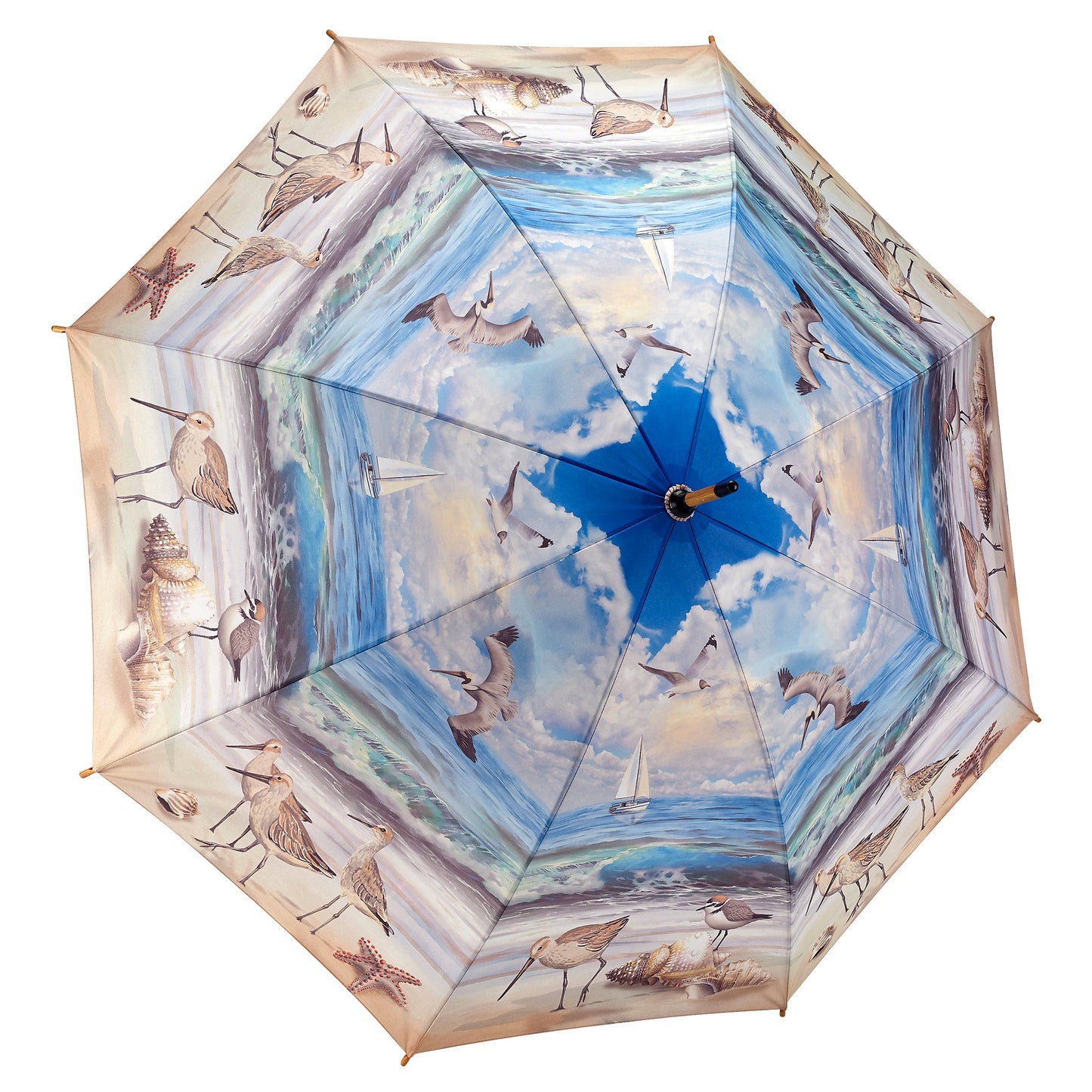 Galleria Nature Collection Beach Scene Stick Umbrella