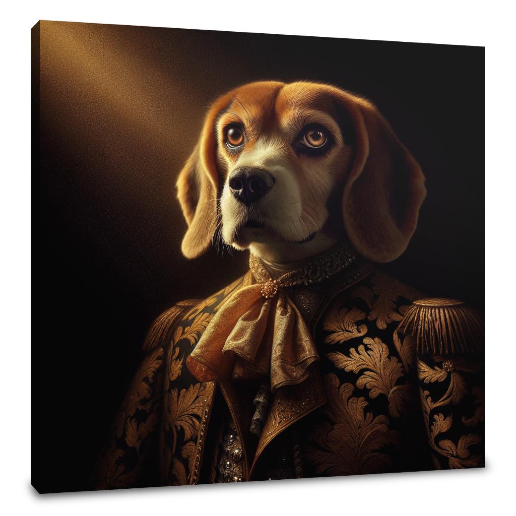 Regal Dawn Beagle Majesty Canvas