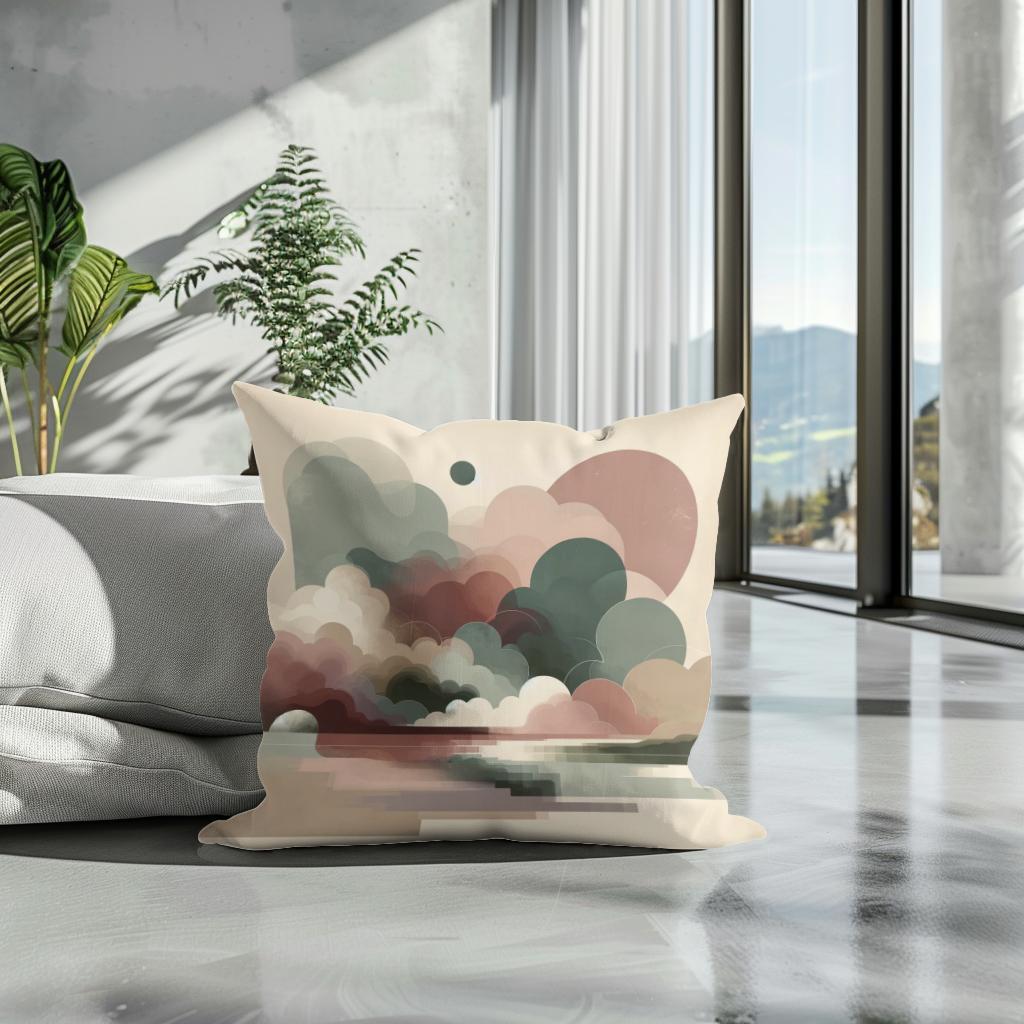 Serene Echoes Cotton Cushion