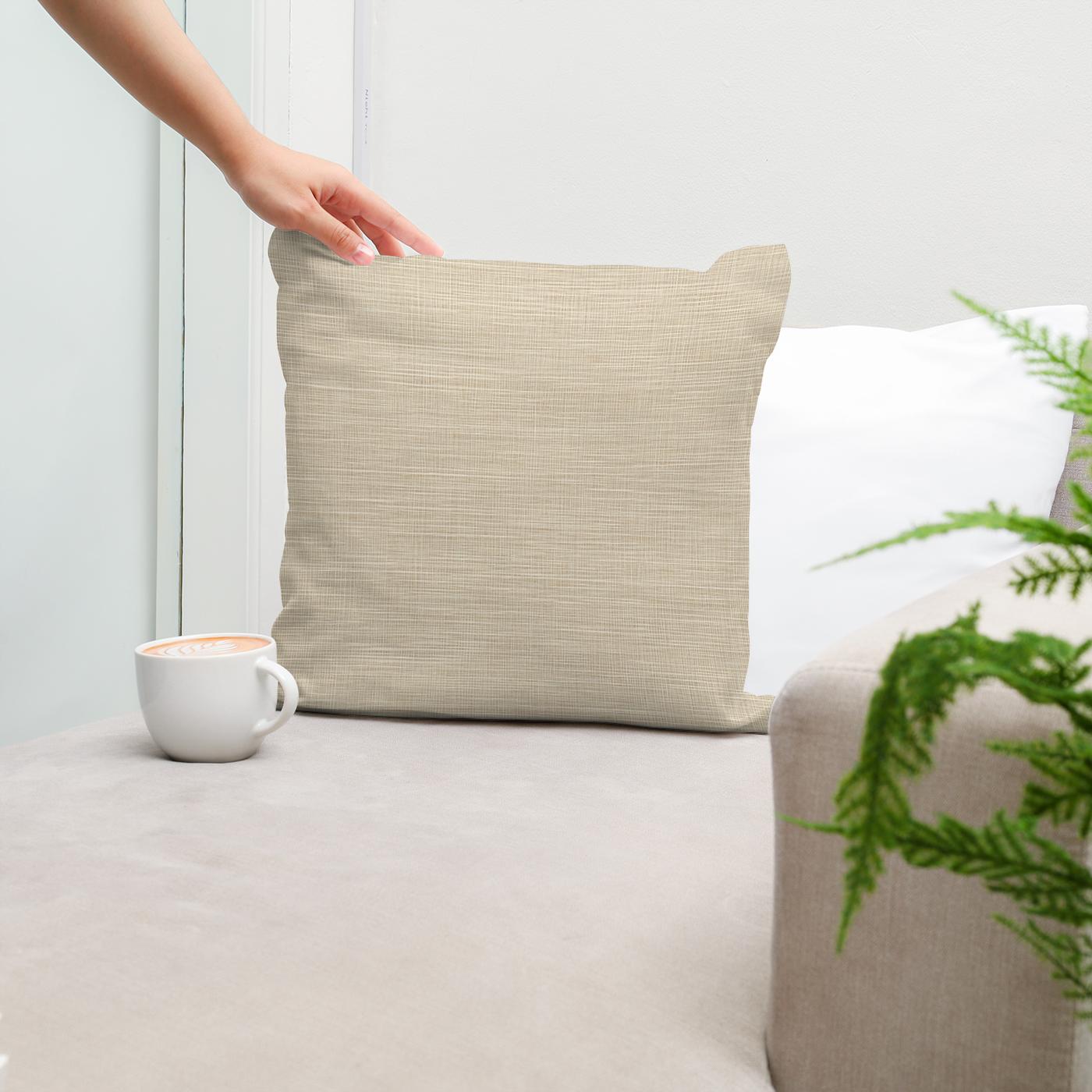 Beige Cotton Cushion