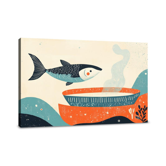 Floating Fish Soup Canvas