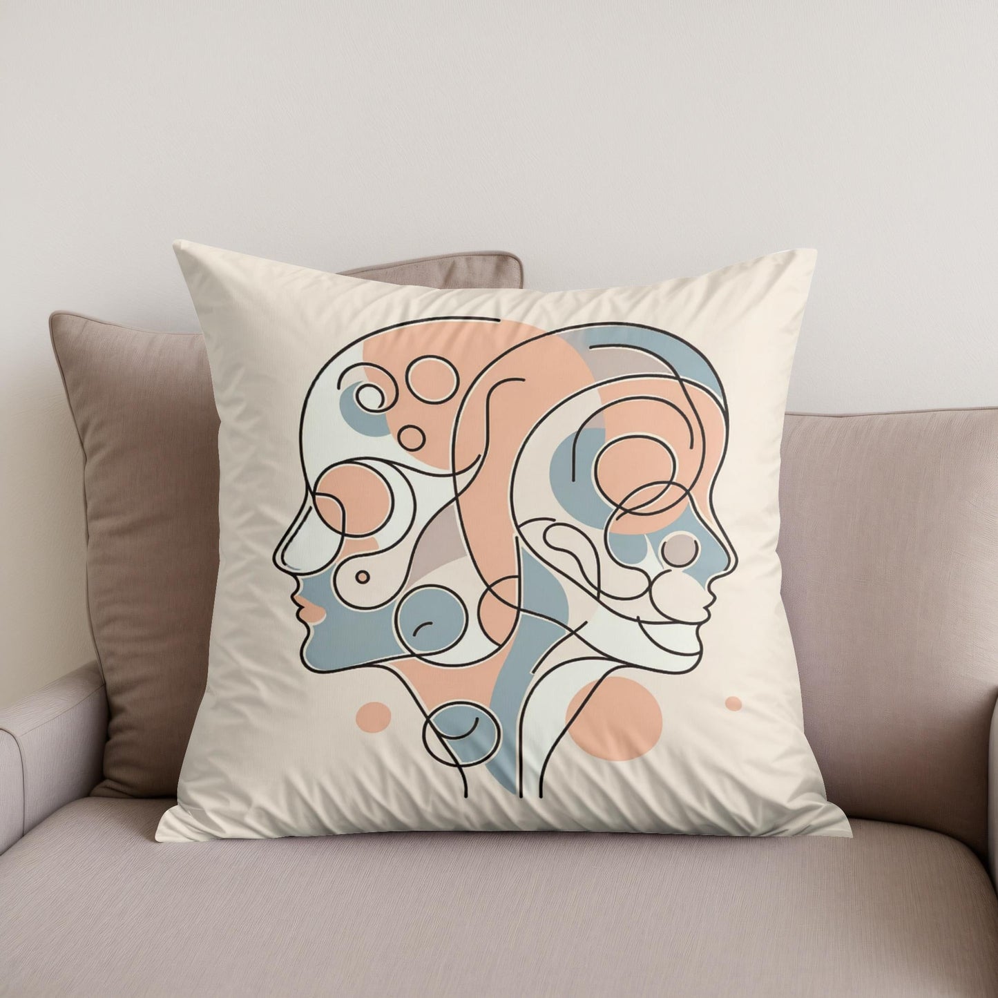 Faces in Harmony Cotton Cushion