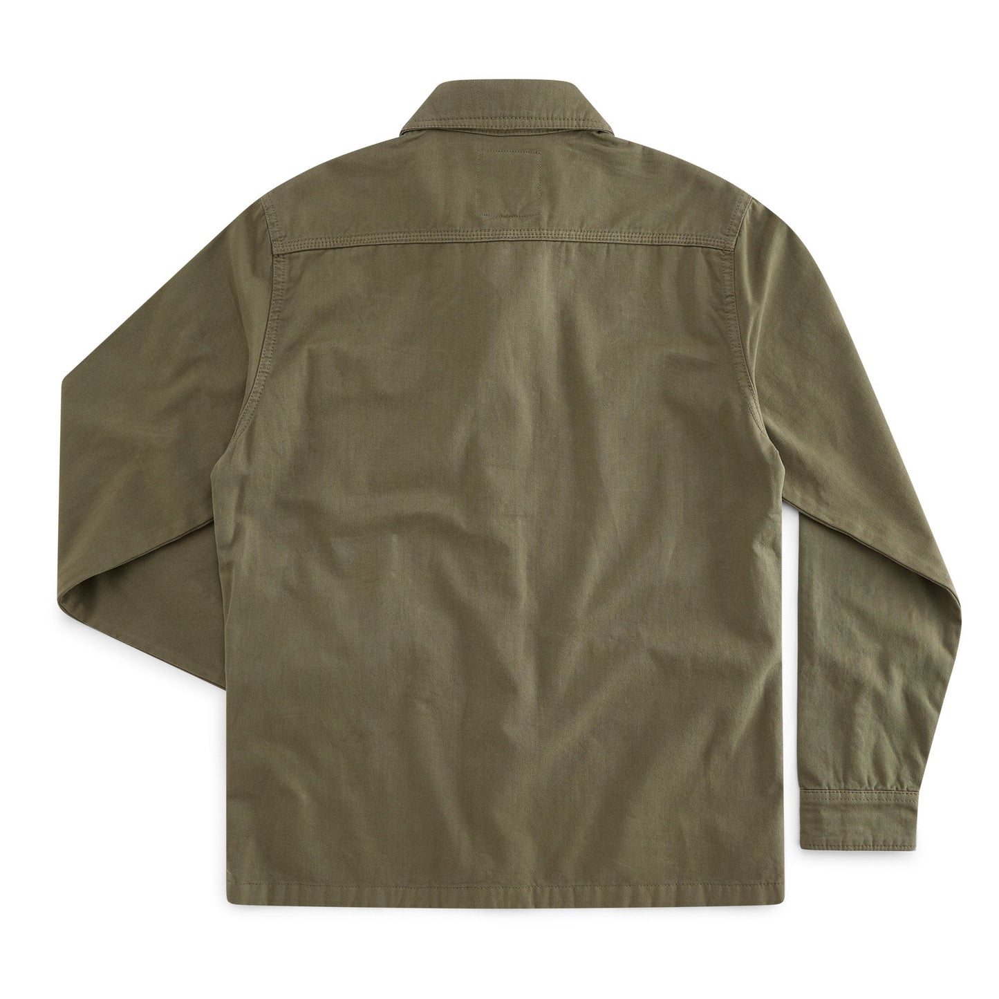 Granby twill overshirt in Military Green