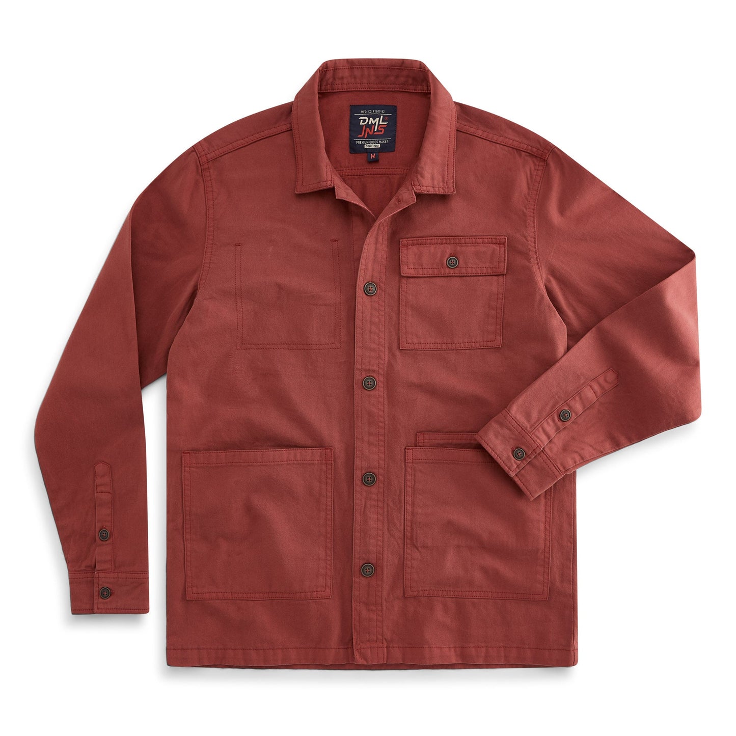 Granby twill overshirt in Rust
