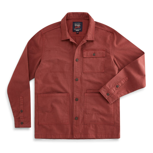 Granby twill overshirt in Rust