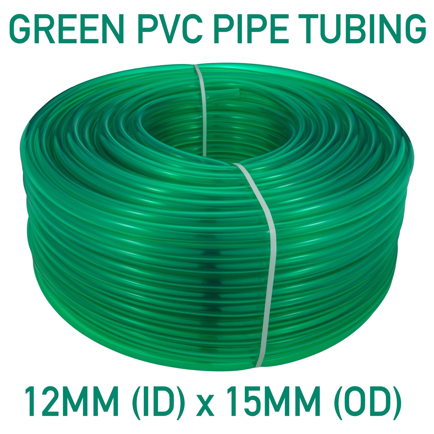 Green Semi-Transparent PVC Pipe 12mm*15mm