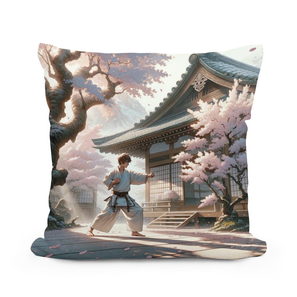Cherry Blossom Dojo Cotton Cushion