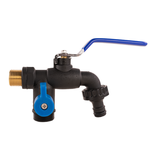 Garden Lever Double Tap 1/2" BSPM