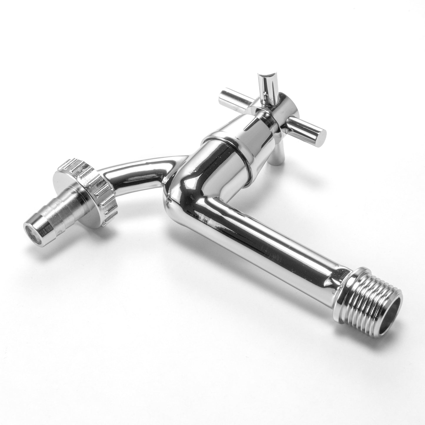 Water Butt Kit 1/2" with Extended Brass Chrome Tap ½” Barb and Drill Bit