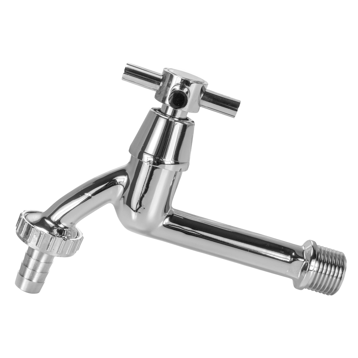Water Butt Extension Kit 1/2" with Extended Brass Chrome Tap ½” Barb and Drill Bit