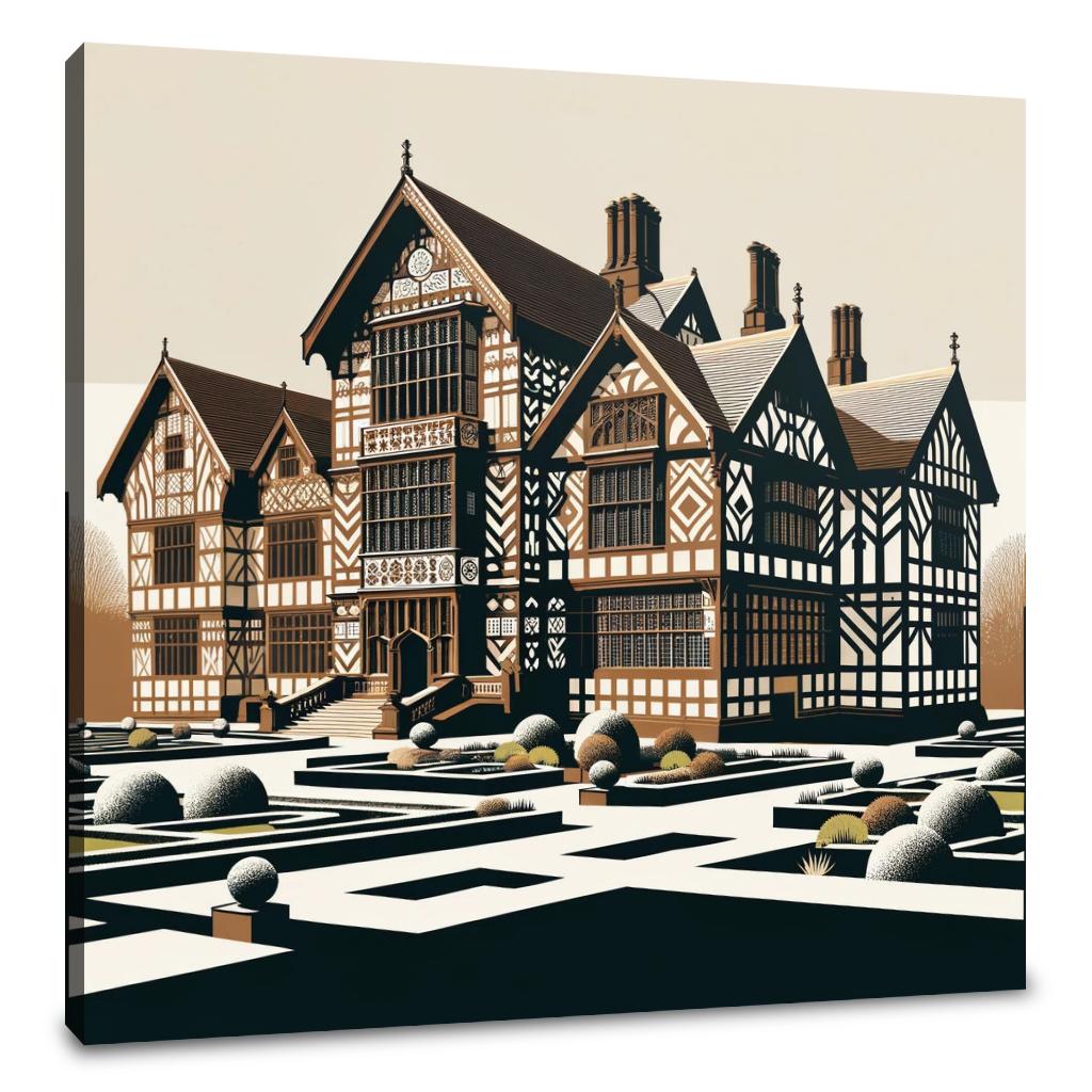 Liverpool Speke Hall Minimalist Harmony Canvas