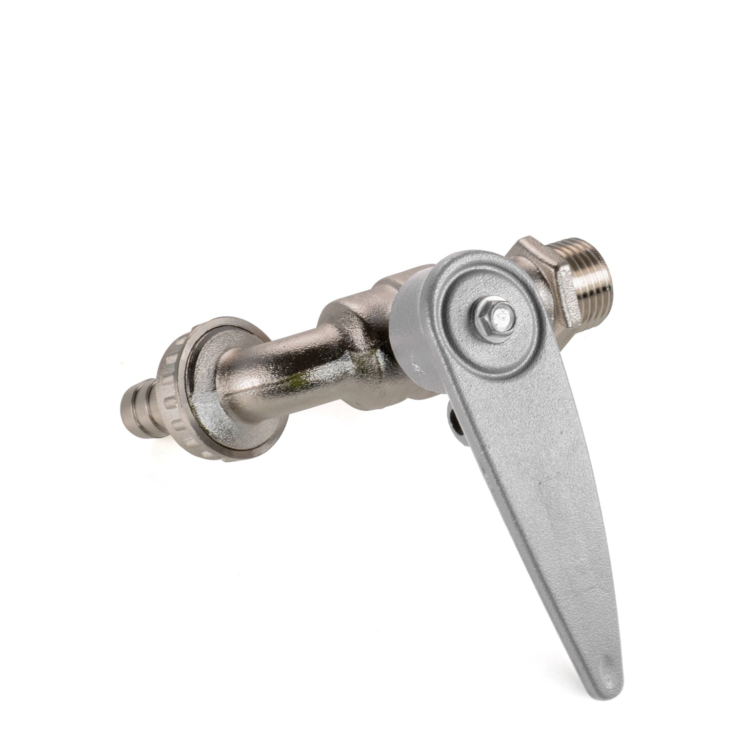 Water Butt Brass Kit 3/4" with Lever Tap Hose Barb and Side Lock and Drill Bit