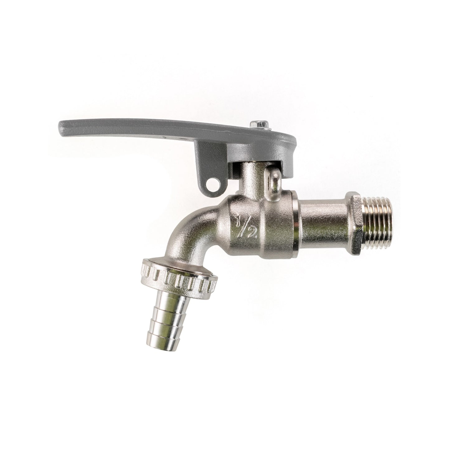 Water Butt Kit 1/2" with Lever Tap Hose Barb and Side Lock and Drill Bit