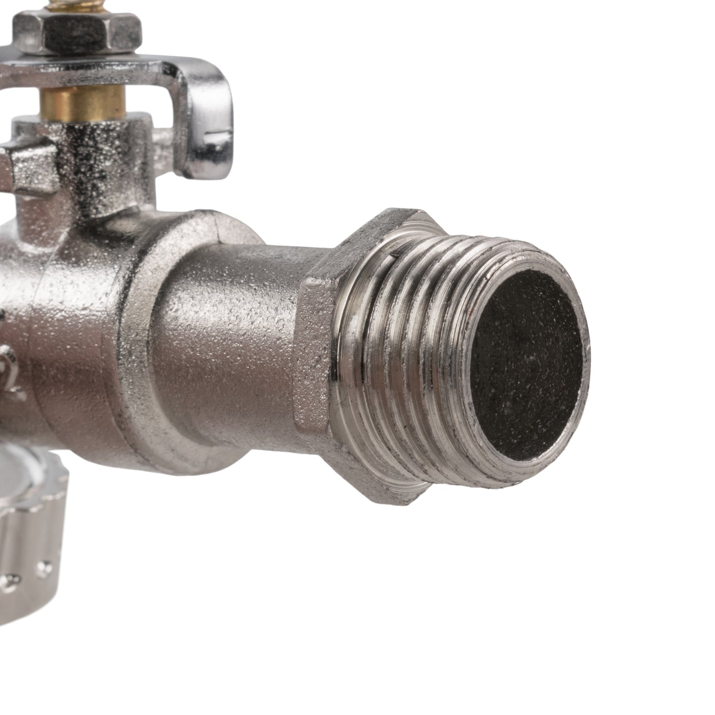 Garden Lever Tap - 3/4 BSPM Inlet - Snap On Male - Zinc Nickle Plated