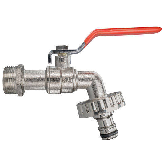IBC S60x6 M-F Extender Swivel with S60X6 Cap and Quick Connect Lever Tap ¾” BSP