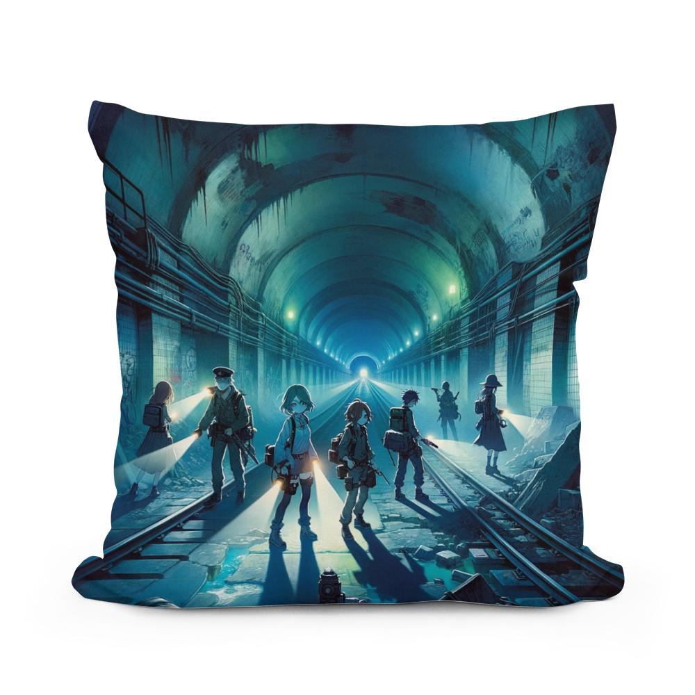 Subway Shadows Cotton Cushion