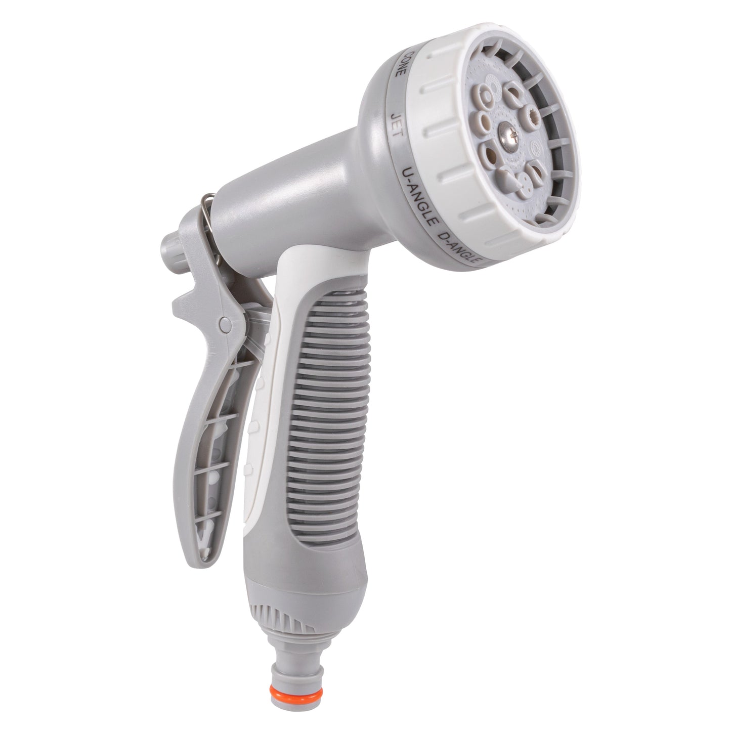 Hose Gun Water Sprayer Multi Pattern Adjustable, Gray/White