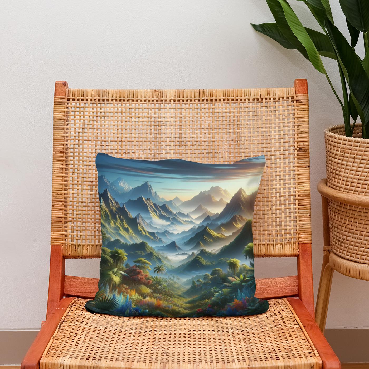 Mountain Tropics Symphony Cotton Cushion