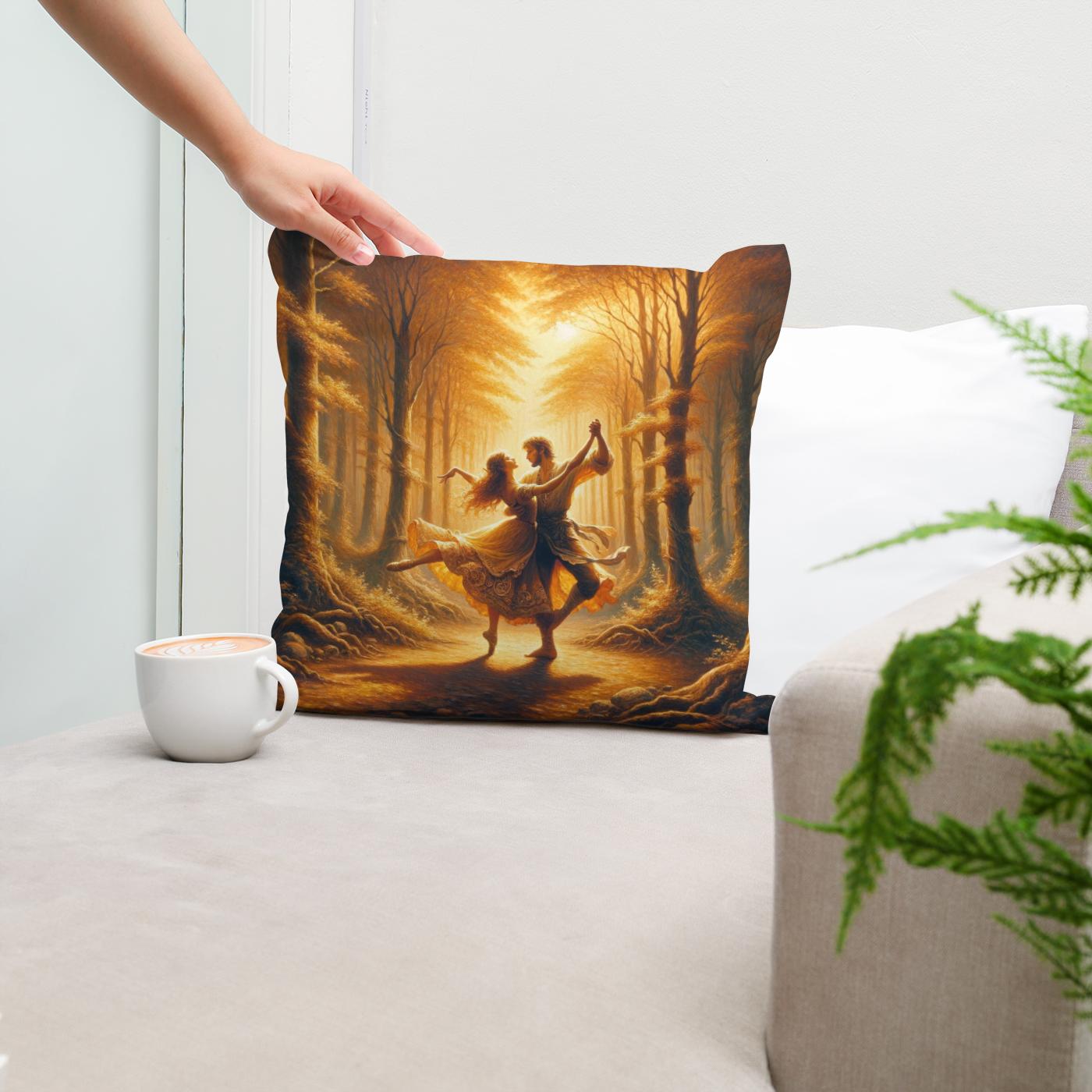 Enchanted Forest Waltz Cotton Cushion