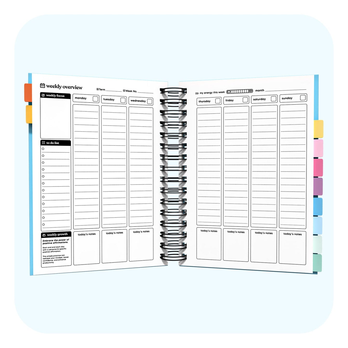 Academic Undated Spiral Journal