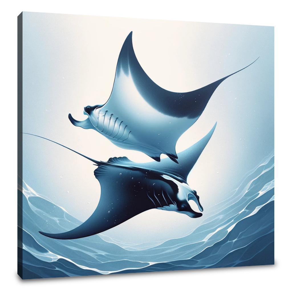 Blue Manta Ballet Canvas