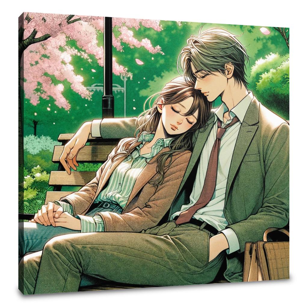 Cherry Blossom Embrace Canvas